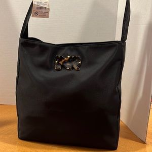 Nina Ricci fabric tote Vintage Brand New tag wonderful travel daytime magnet bag